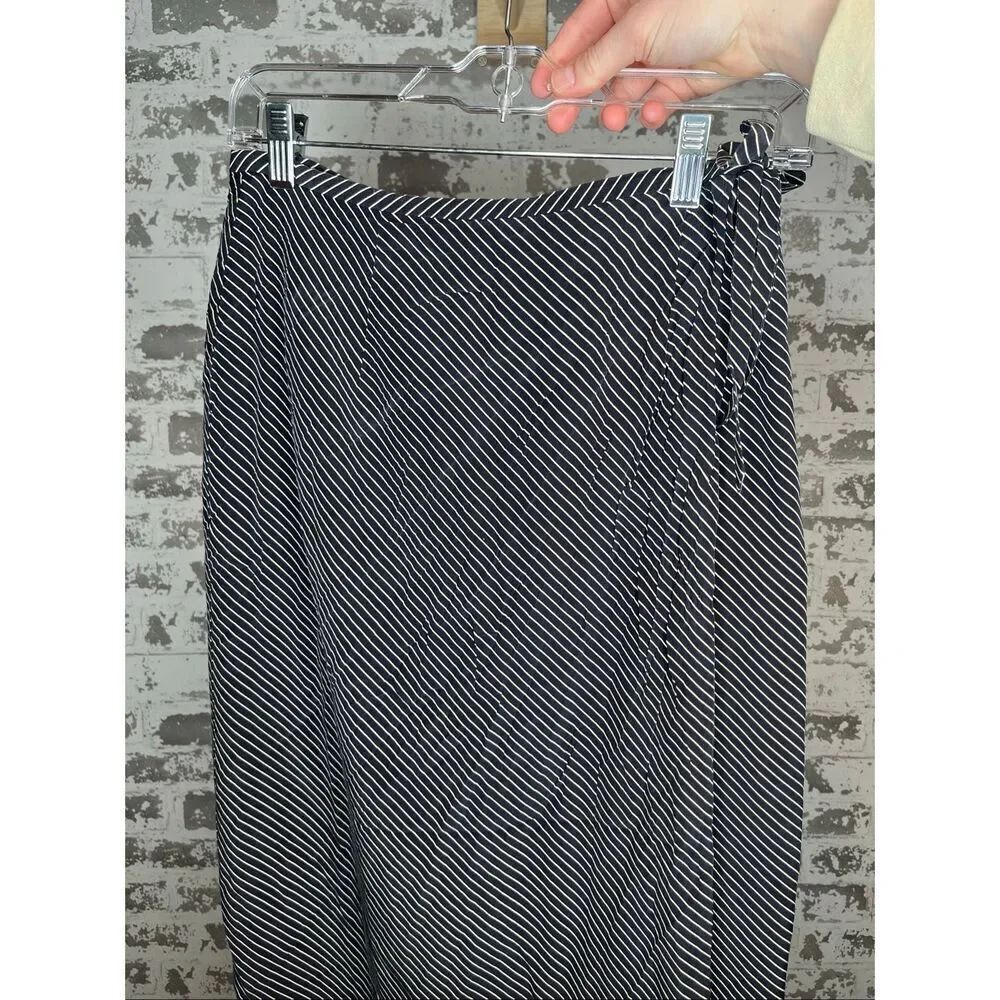 Talbots | women striped pure silk wrap skirt